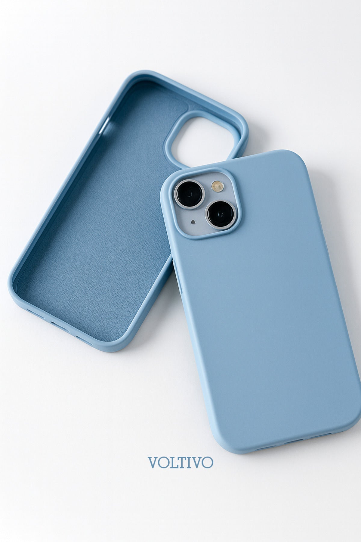 iPhone 13 ve iPhone 14 Uyumlu İçi Kadife Lansman Silikon Kılıf