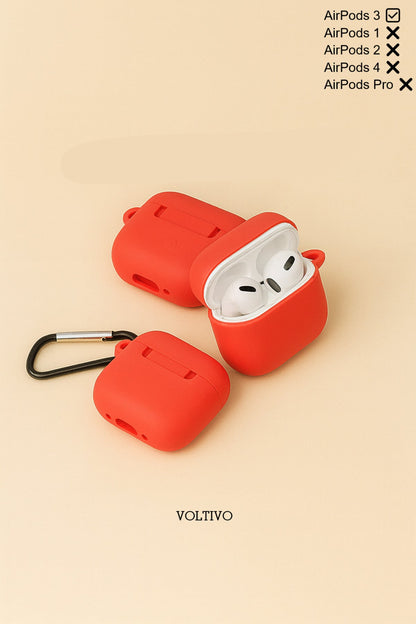 Air Pods 3. Nesil Uyumlu Renkli Kir Tutmaz Silikon Kancalı Kılıf