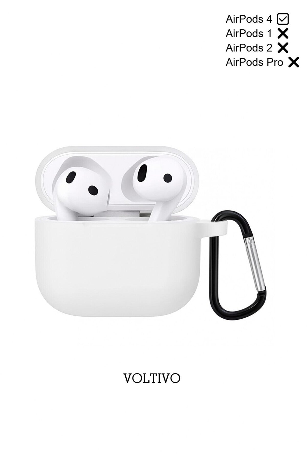 Air Pods 4. Nesil Uyumlu Renkli Kir Tutmaz Silikon Kancalı Kılıf