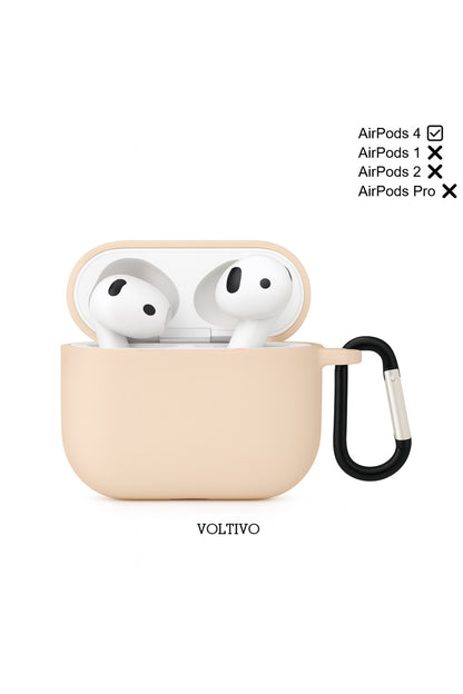 Air Pods 4. Nesil Uyumlu Renkli Kir Tutmaz Silikon Kancalı Kılıf