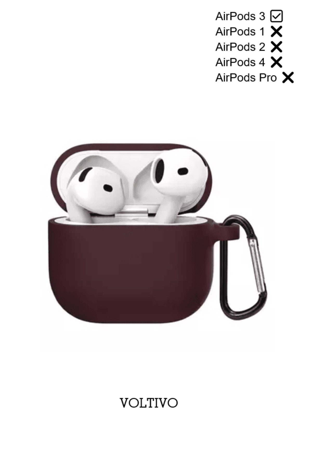 Air Pods 3. Nesil Uyumlu Renkli Kir Tutmaz Silikon Kancalı Kılıf