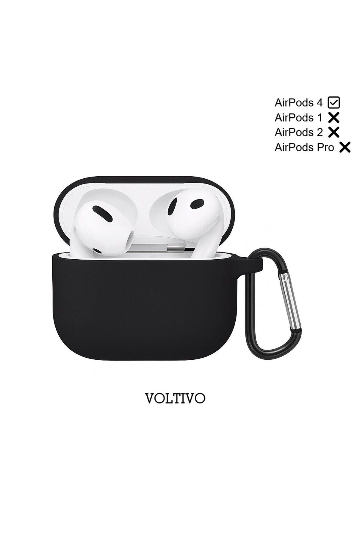 Air Pods 4. Nesil Uyumlu Renkli Kir Tutmaz Silikon Kancalı Kılıf