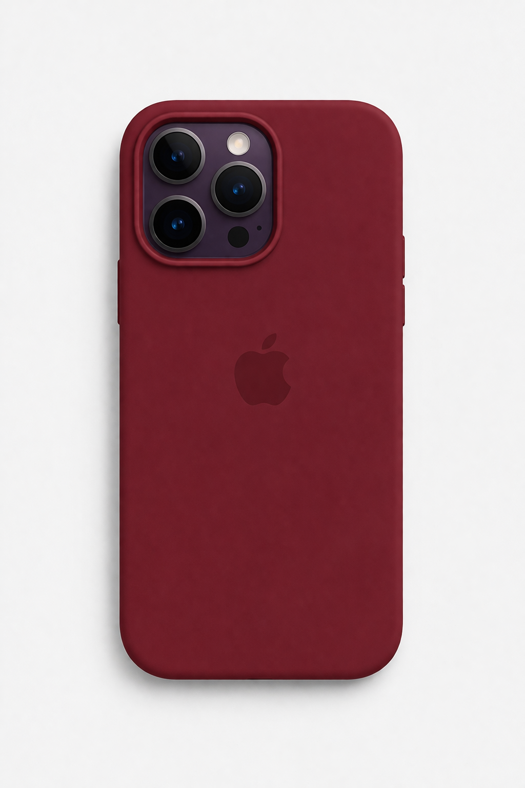 Apple iPhone Bordo Premium Dokulu Silikon