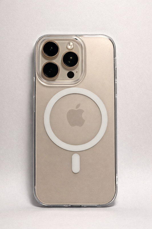 iPhone 16 Pro Uyumlu MagSafe Sararmaz Şeffaf Kılıf