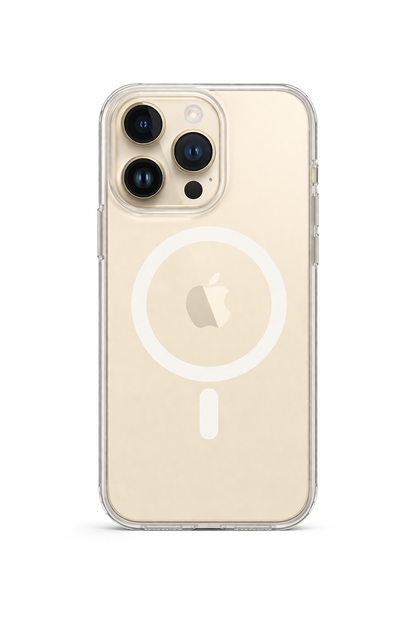 iPhone 14 Pro Max Uyumlu MagSafe Sararmaz Şeffaf Kılıf