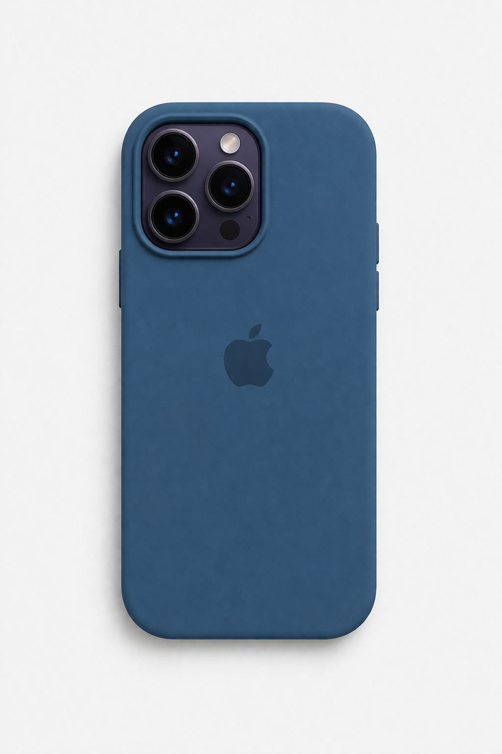 Apple iPhone Lacivert Premium Dokulu Silikon