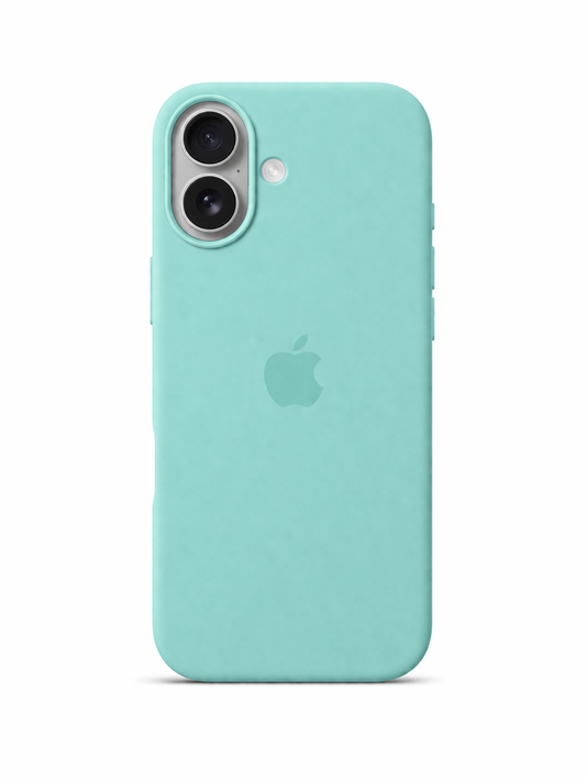 Apple iPhone Deniz Yeşili Premium Dokulu Silikon