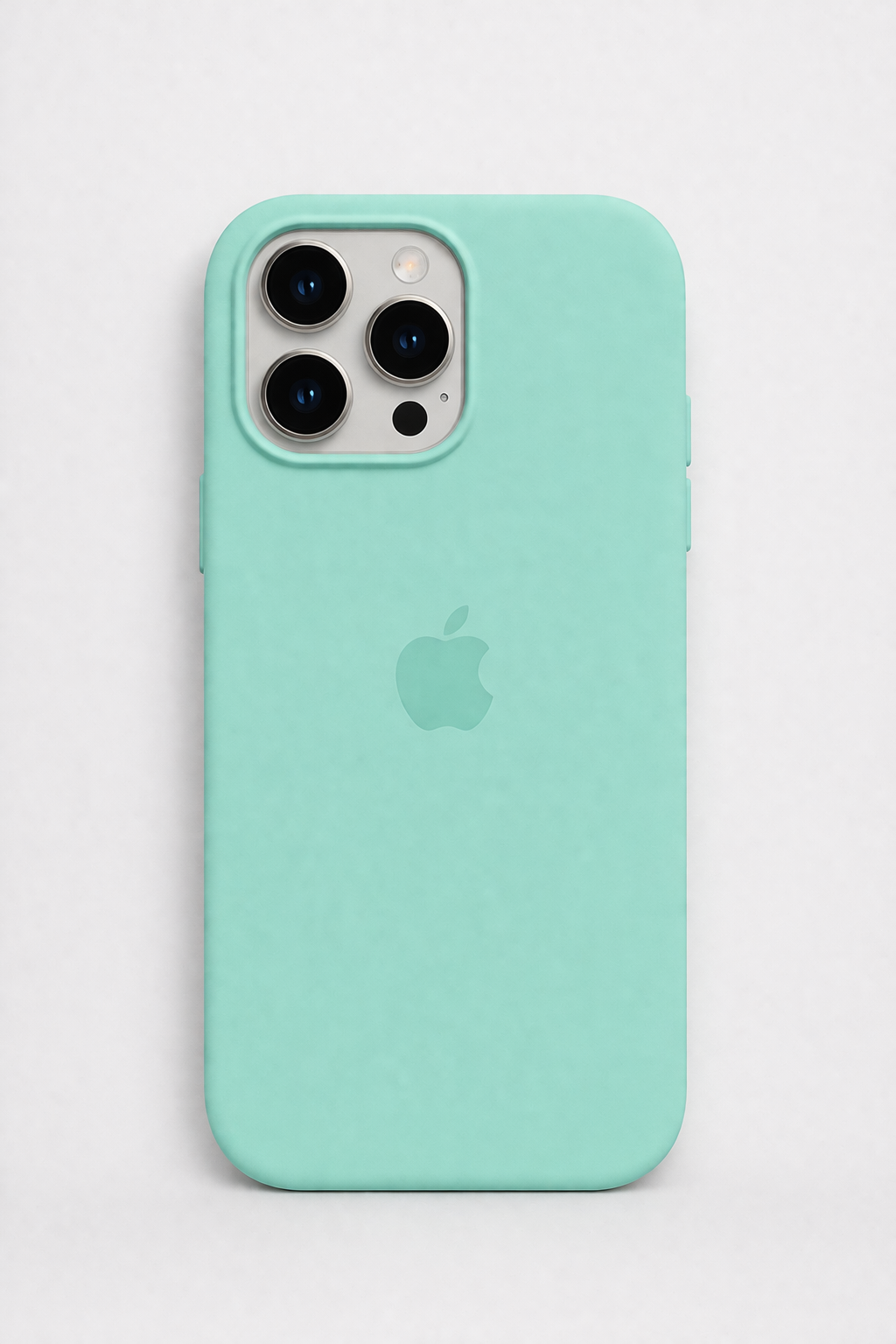 Apple iPhone Deniz Yeşili Premium Dokulu Silikon