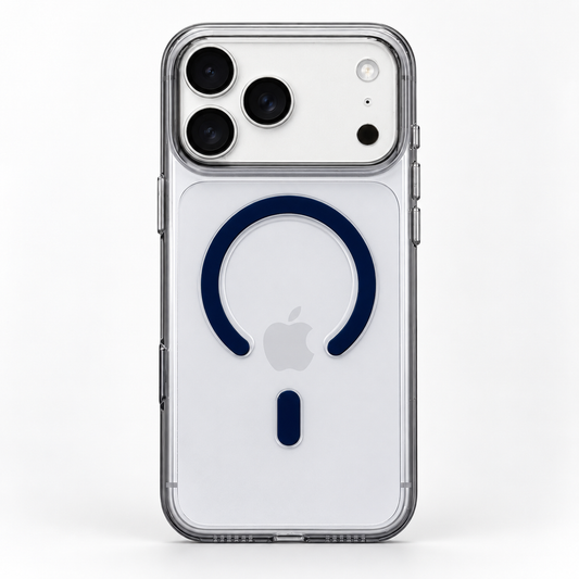 Voltivo Crystal MagSafe Kamera Korumalı Şeffaf Kılıf - Lacivert