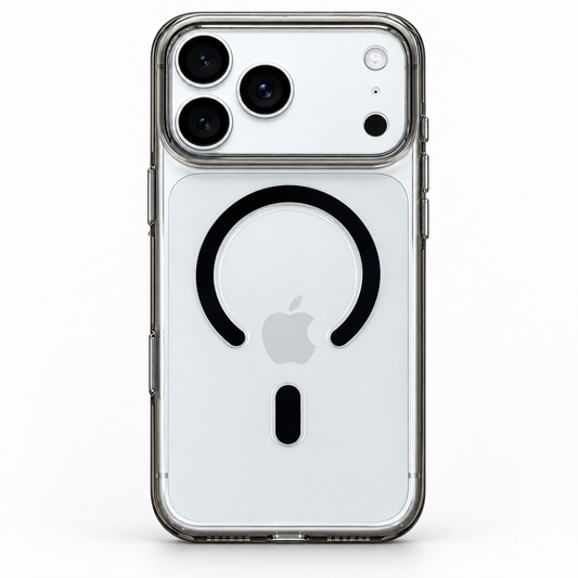 Voltivo Crystal MagSafe Kamera Korumalı Şeffaf Kılıf - Siyah