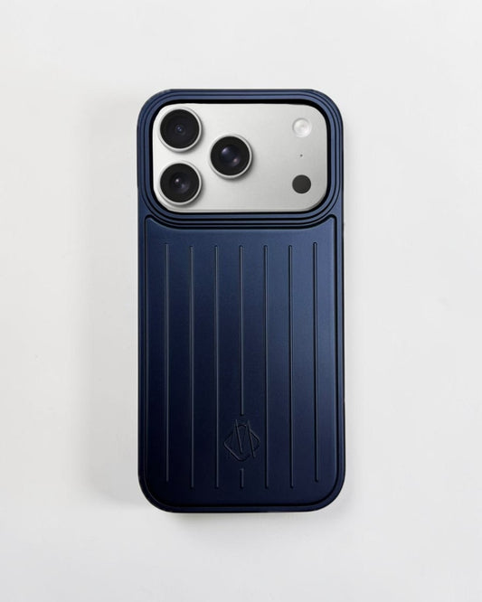 Voyage lacivert valiz dokulu iPhone kılıfı